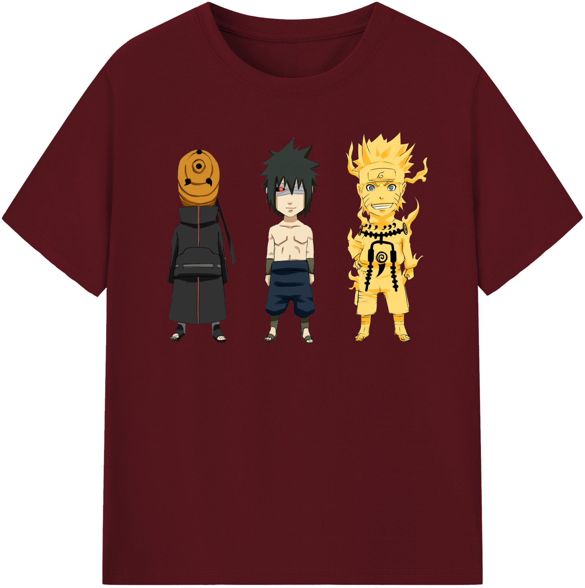（画像用） NARUTO -ナルト- うちは サスケ Uchiha Sasuke 綿100％半袖Tシャツ（フロントプリント）